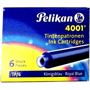 PELIKAN RECAMBIO PLUMA CORTO AZUL REAL 6-PACK 187161